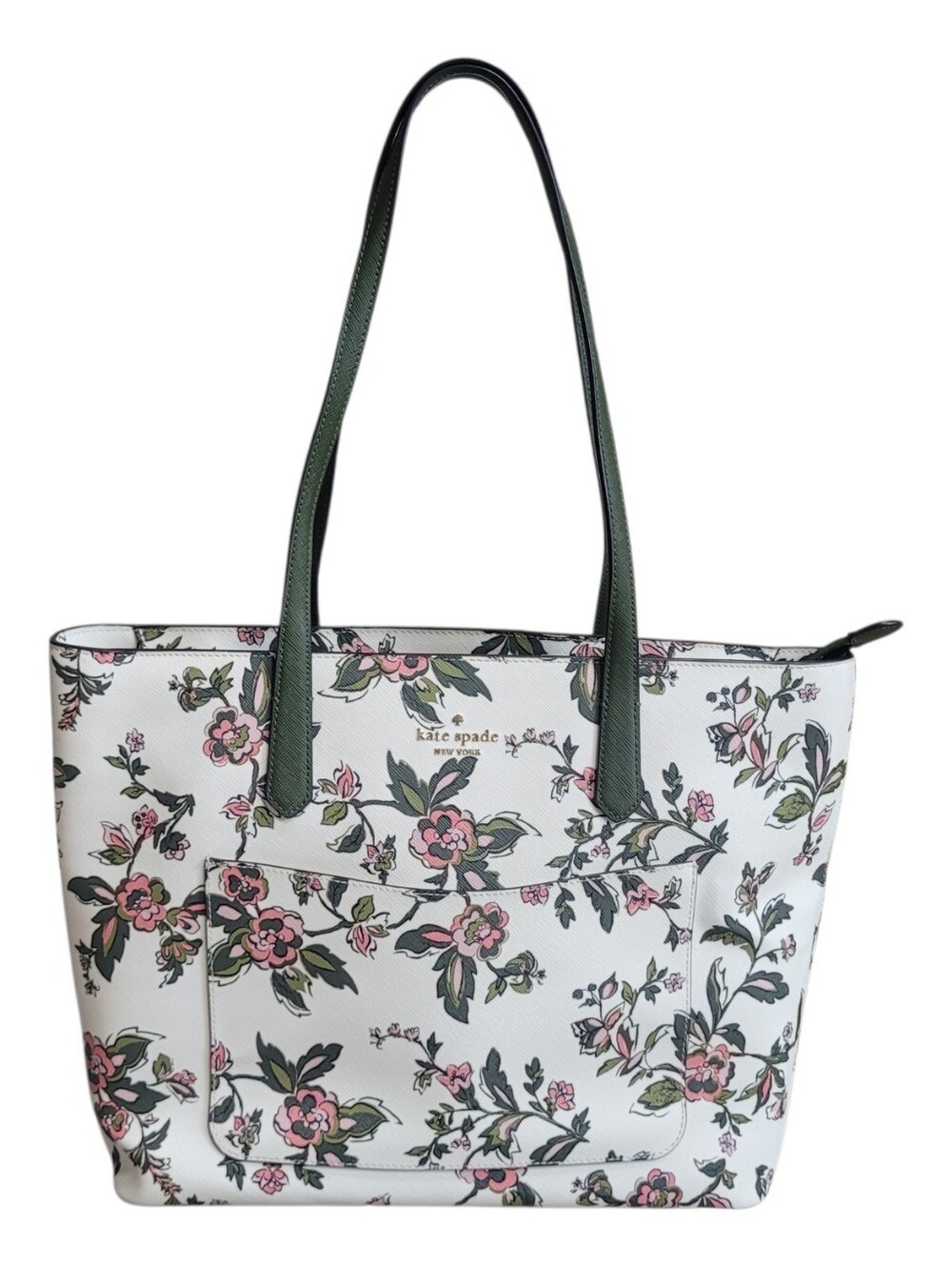 *Like New* kate spade Meringue Multi Floral Saffiano Leather Tote Shoulder Bag